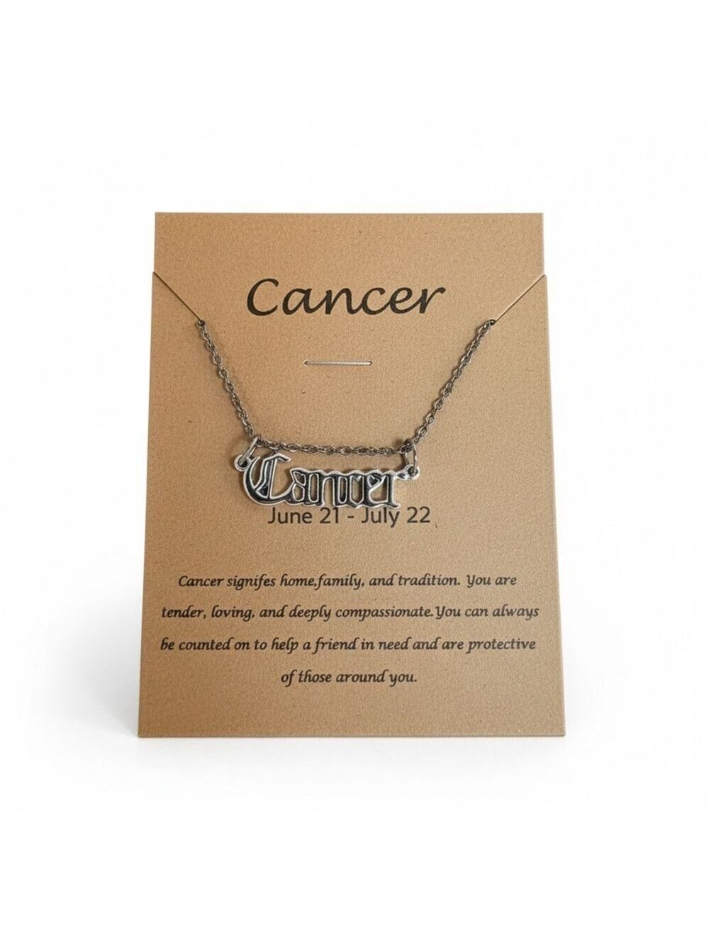 Zodiac Cancer Silver 18” Tone Necklace NEW